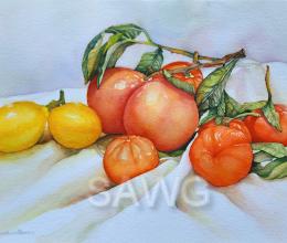Citrus Still Life by Maureen Henson-Brunke