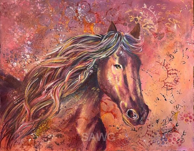 Horse Calligraphy by Summer Celeste