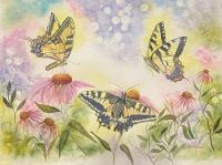 Trio of Tiger Swallowtails by Liz Iverson