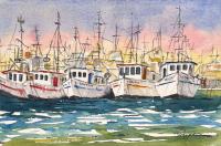 Shrimp Boats by Perianne Grignon