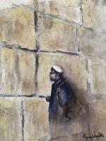 At The Wall-The Wailing Wall and a Jewish Tourist Recognize Each Other by Karyn Vampotic