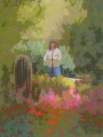 Artist in the Gardens by Ellen Fountain