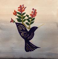 Festive Hummingbird I by Cindy Engquist