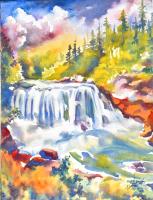 Mountain Waterfall by Victoria Wills
